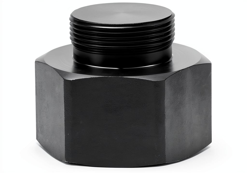 Fan clutch adapter installed on a Ford Powerstroke engine