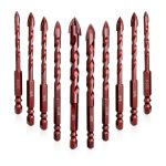 FEWELL Masonry Drill Bits 10 Pcs, Concrete Drill Bit Set Size 3/16" to 1/2", Professional High Cobalt Drill Bit Set for Tile Glass Metal Brick Concrete Ceramic Plastic Wood-0