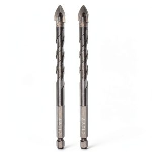 HARFINGTON 2pcs Titanium Coated Masonry Drill Bit, 10mm Concrete Drill Bits Ceramic Tile Drill Bit with 1/4" Hex Shank for Ceramic Tile Marble Mirror Glass Concrete Brick Plastic Wood-0