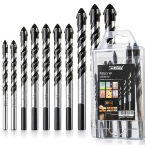 Masonry Drill Bit Set Luckyway Tungsten Carbide for Concrete Brick-0