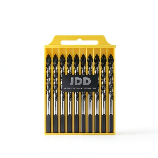 10 PCS 1/4 Inch Carbide Drill Bit Tile Glass Drill Bits 3-Flats Shank Masonry Cement Drill Bit Set for Concrete, Marble, Plastic, Brick, Tile, Wood, Cement-6