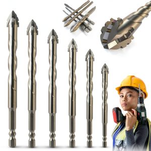 Four-Flute Sawtooth Eccentric Drill Bit JIAWANGSHENG Carbide 4‑12mm-0