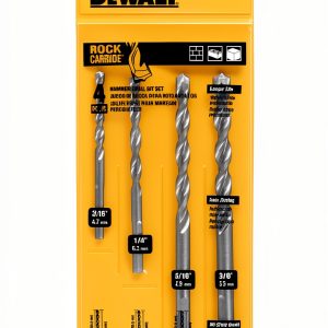 DEWALT Masonry Drill Bit Set DW5204 4-Piece with Carbide Tips-0